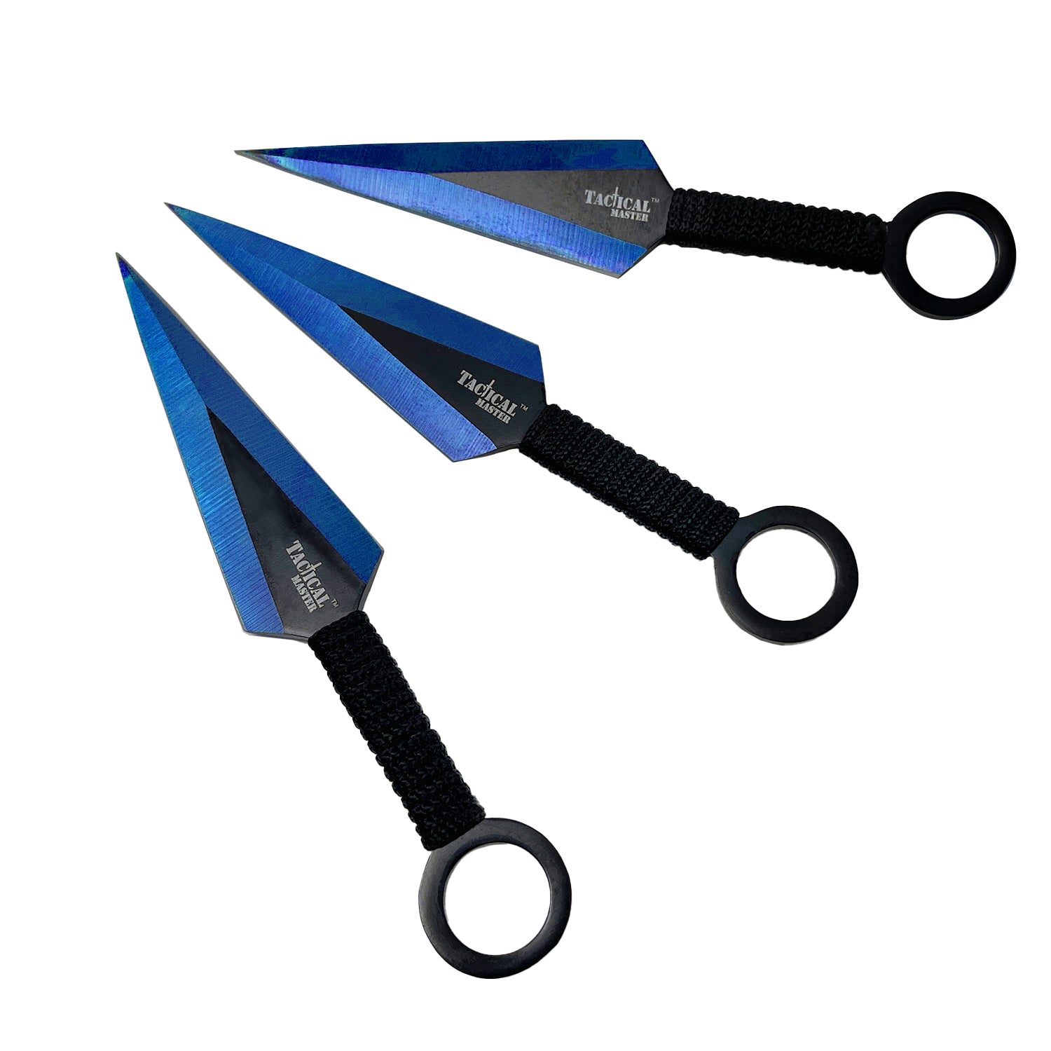 Tactical Master 26" Blue Machete & Throwing Knives