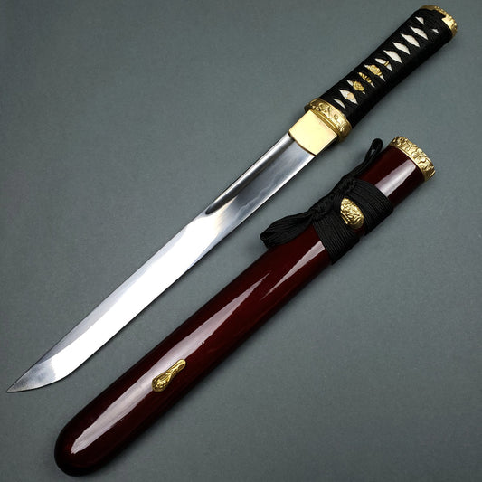 Asuka 17" Hand Forged Tanto Burgundy