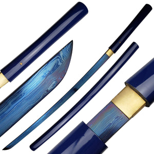 Musha Damascus Shirasaya (Blue)