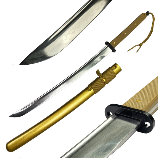 31" Full Tang Tactical Sword Gold Sheath