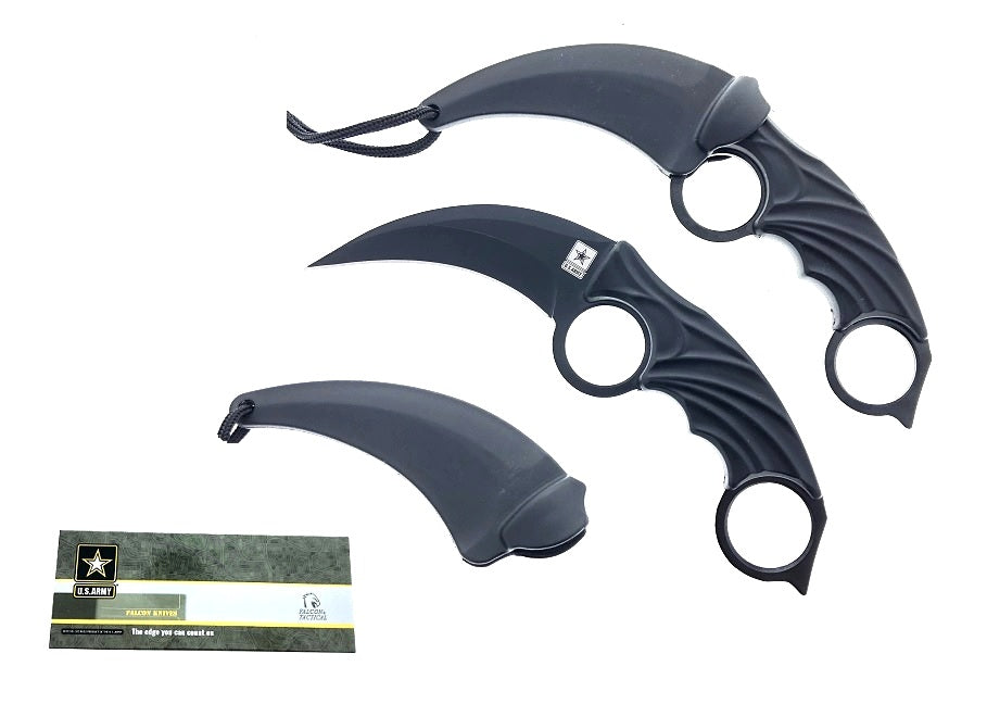 7.75" Dual Ring Karambit Licensed US ARMY Tactical Dagger