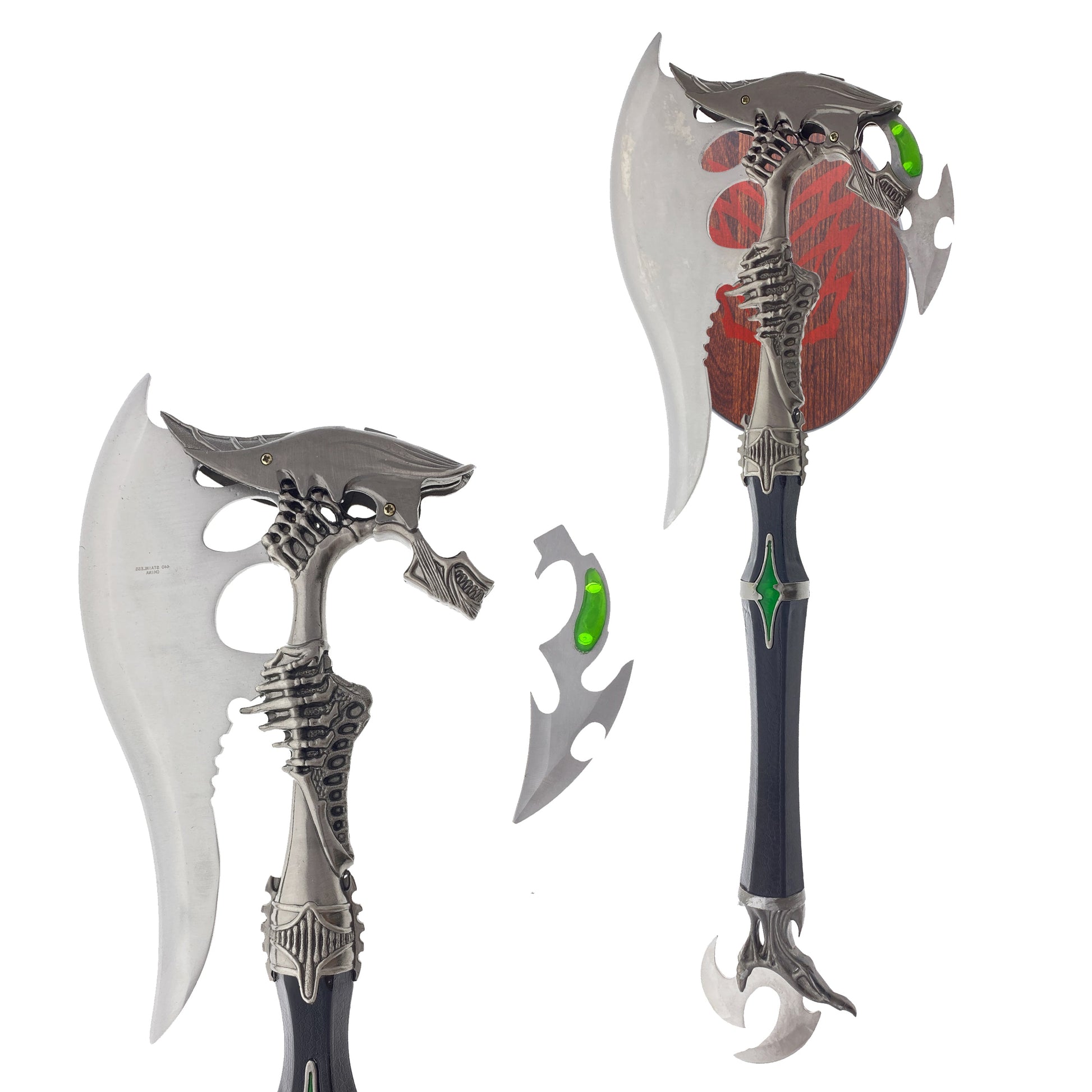 Guild Arms Fantasy Axe with Detachable Claw Dagger featuring ornate design and intricate details