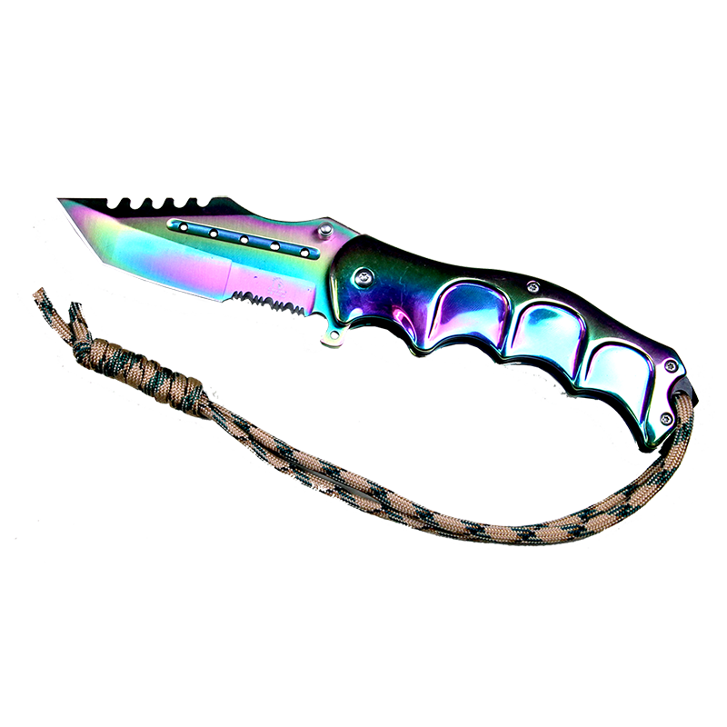 Falcon 8" Overall Rainbow Coating Metal Knife