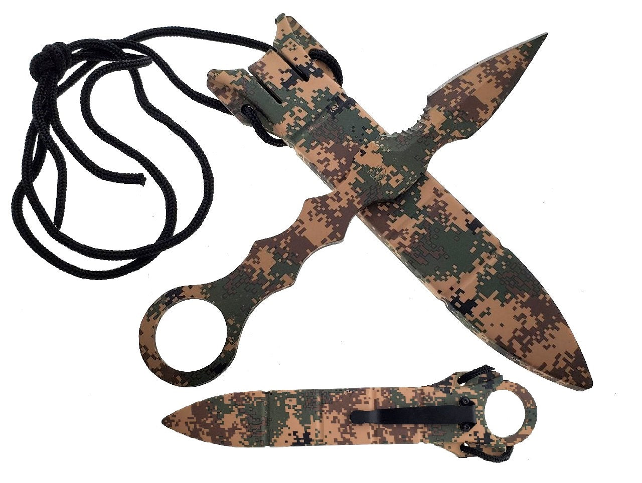 Falcon 7.5" Brown Camouflage Tactical Knife