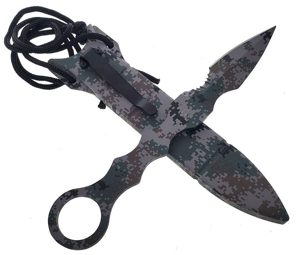 Falcon 7.5" Camouflage Tactical Knife