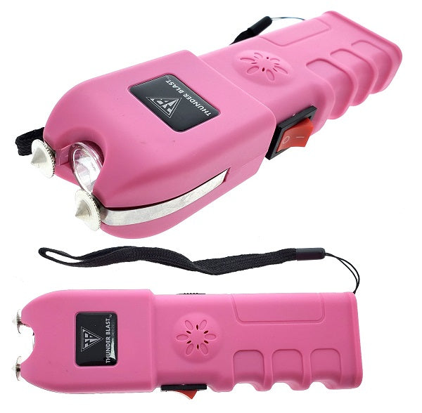 Guild Arms Pink Stun Gun with Flashlight & Alarm for Personal Safety and Self-Defense
