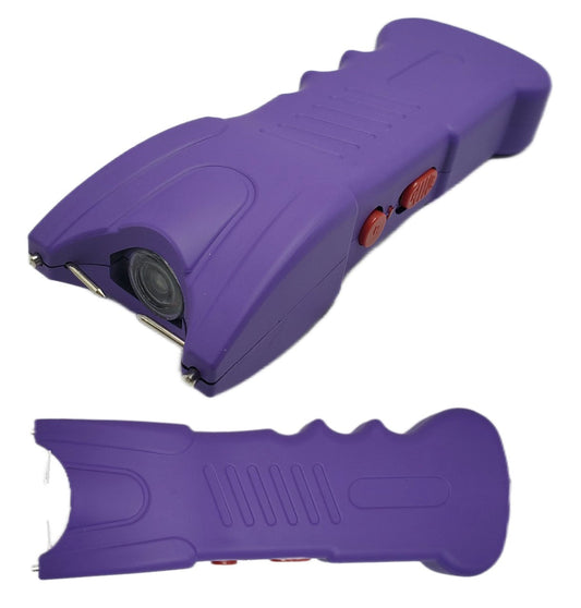 Guild Arms purple stun gun with ergonomic grip and safety switch for personal protection