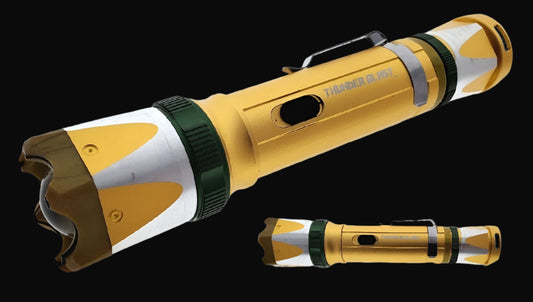 Guild Arms yellow rechargeable stun gun with flashlight tactical flashlight design for personal safety